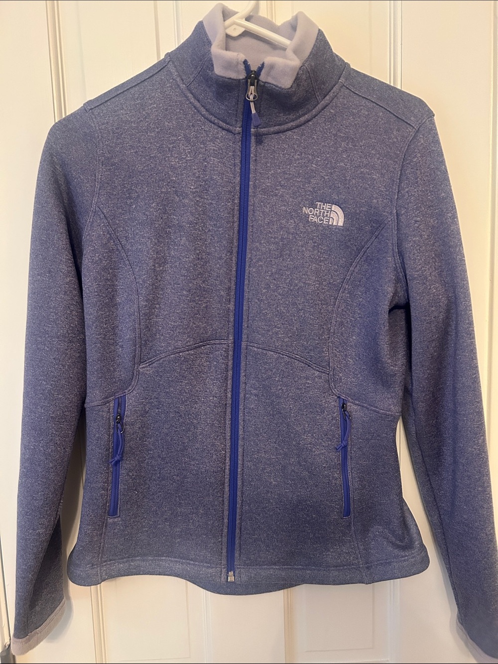The North Face Women’s Heathered Periwinkle Full-Zip Jacket